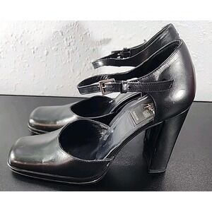 GORGEOUS Vintage‎ Attitude PEGABO shoes black leathe Mary Jane Brazil ITALY 6.5M